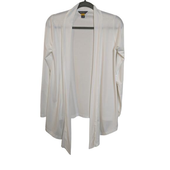 EDDIE BAUER Women's Open Front Cardigan White Size XS - Picture 1 of 5